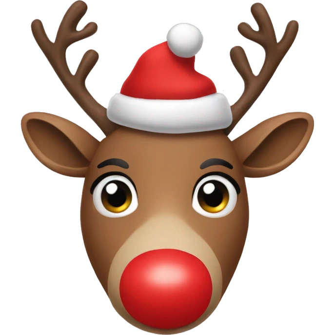 Red Nose Reindeer hat emoji