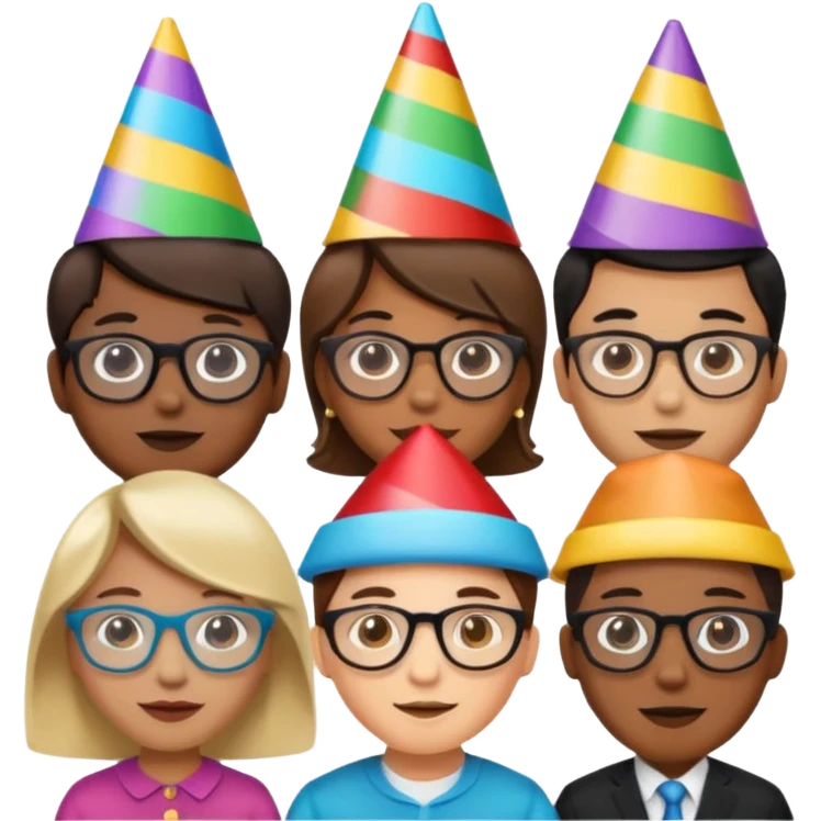 pand with party hats and opticals emoji