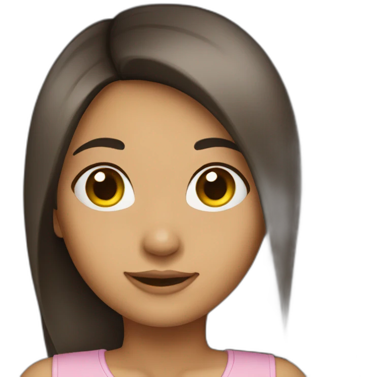 cute latina with straight hair emoji