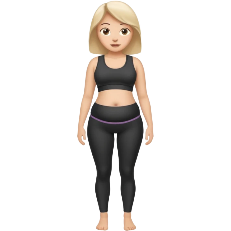 femme belly stuffing legging emoji