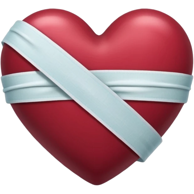 Heart bandaged burgendy shiny  emoji