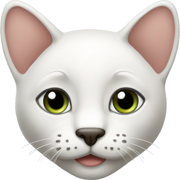 Белый кот в очках  emoji