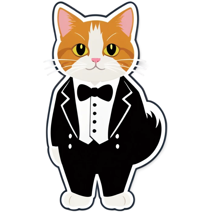 cat in tux emoji