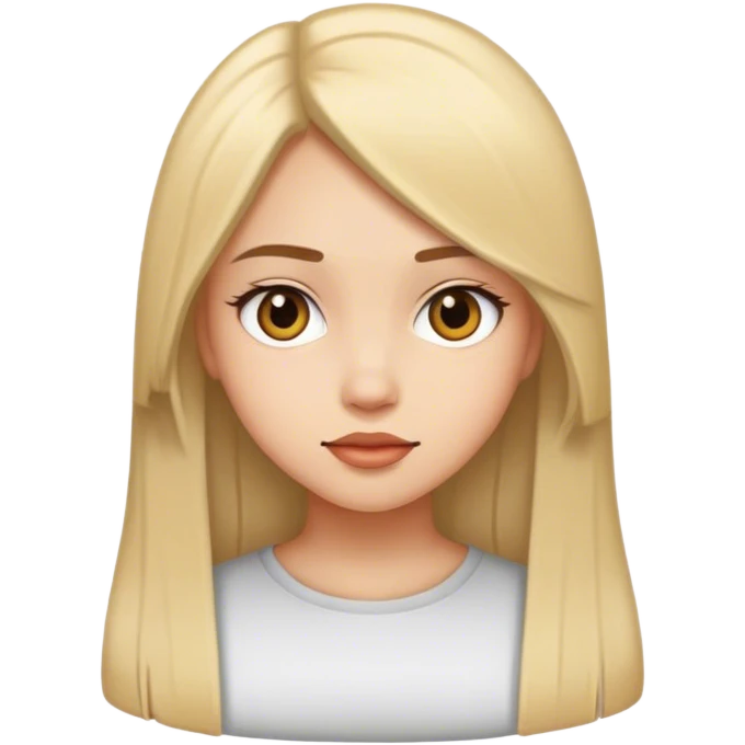 straight hair girl emoji