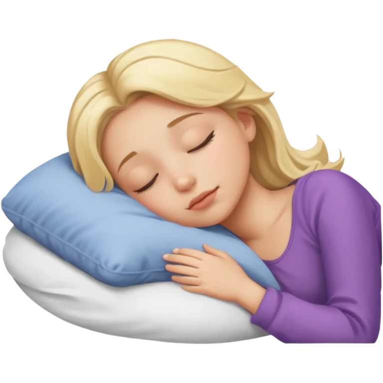 Sleeping pretty girl with blonde hair  emoji