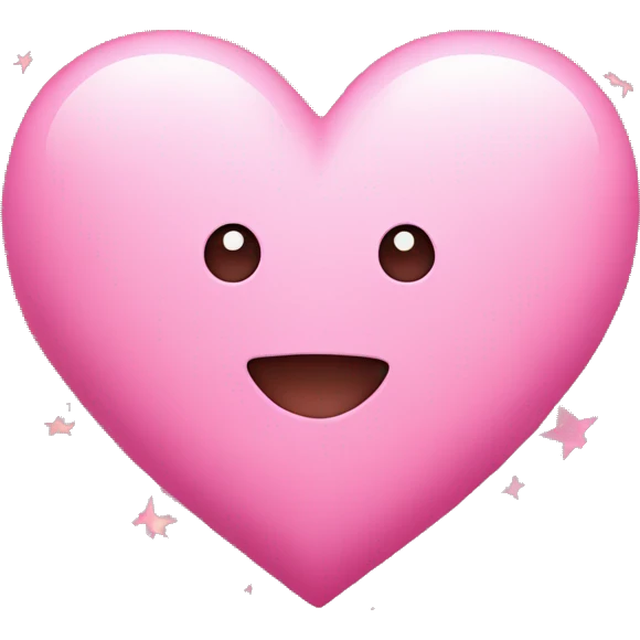 Pink heart with stars emoji