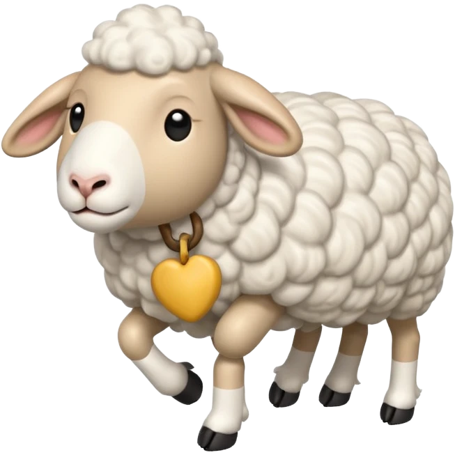 High resolution of A  running sheep emoji