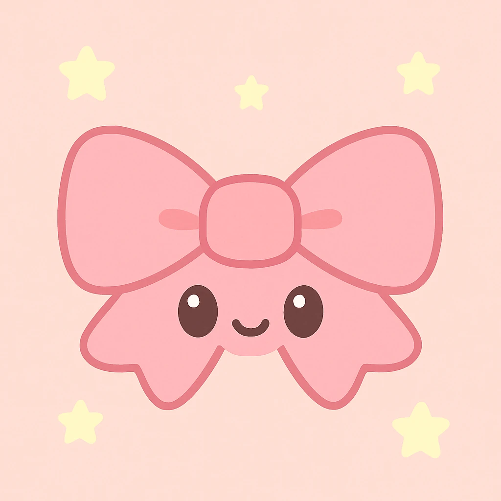 bow, cute and decorative, kawaii style emoji