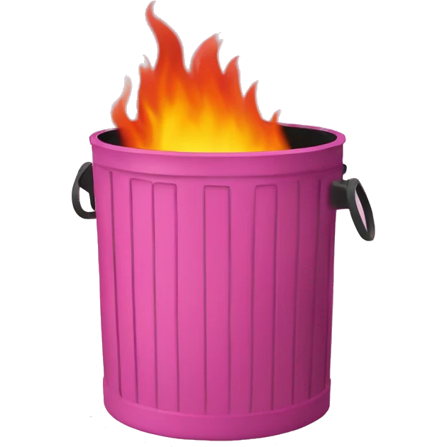 a burning garbage can but it is pink emoji