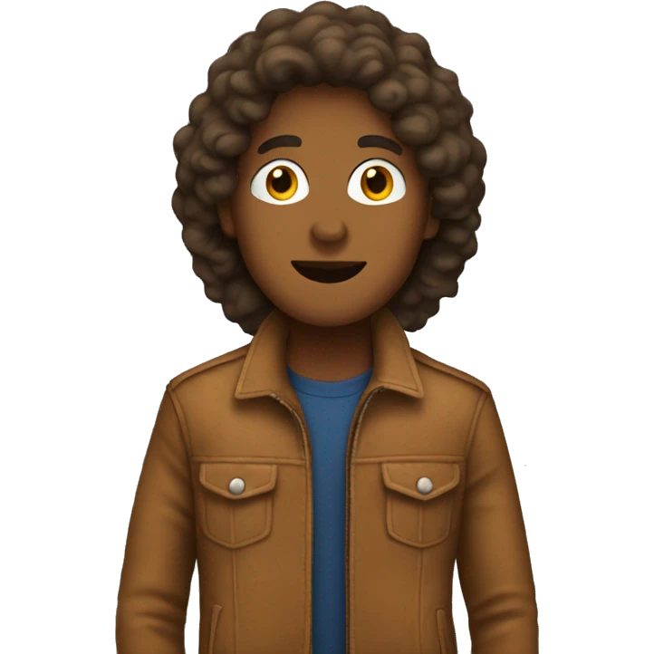 Brown suede jacket emoji