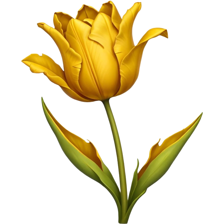 wilted tulip flower yellow dead emoji