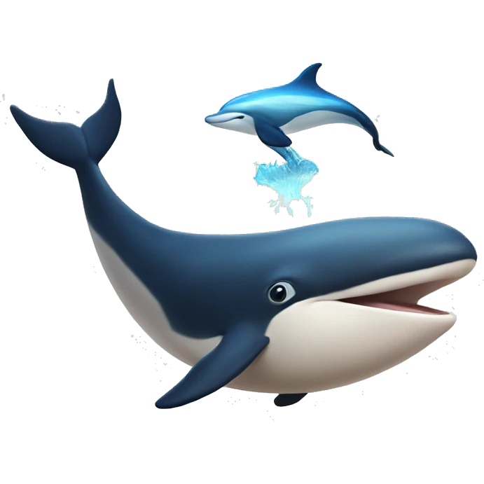 Sun moon whale dolphin emoji