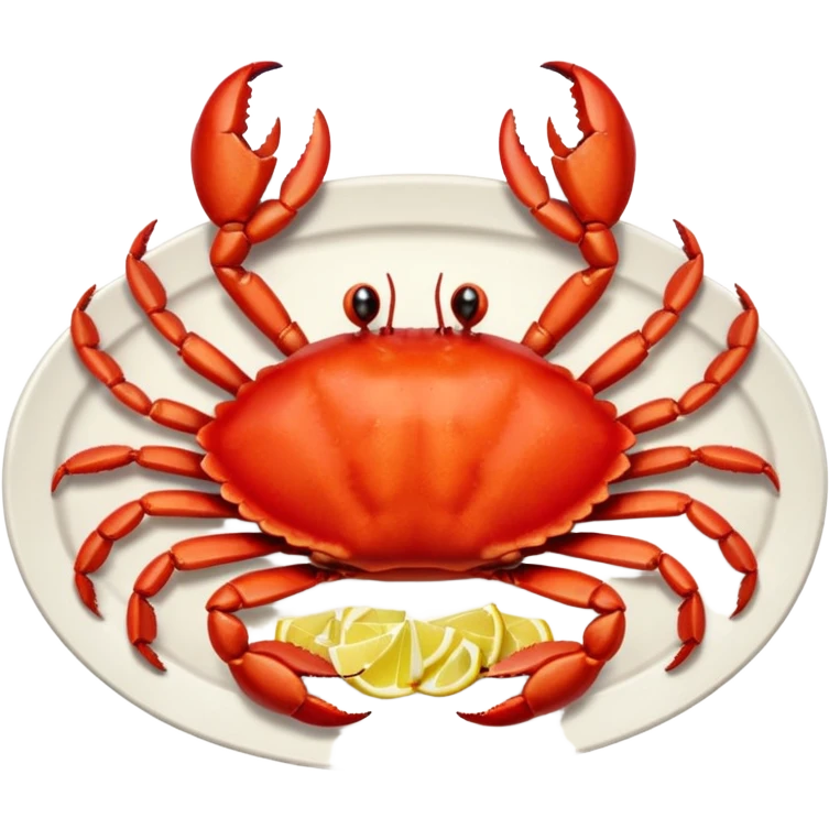 crab on platter  emoji