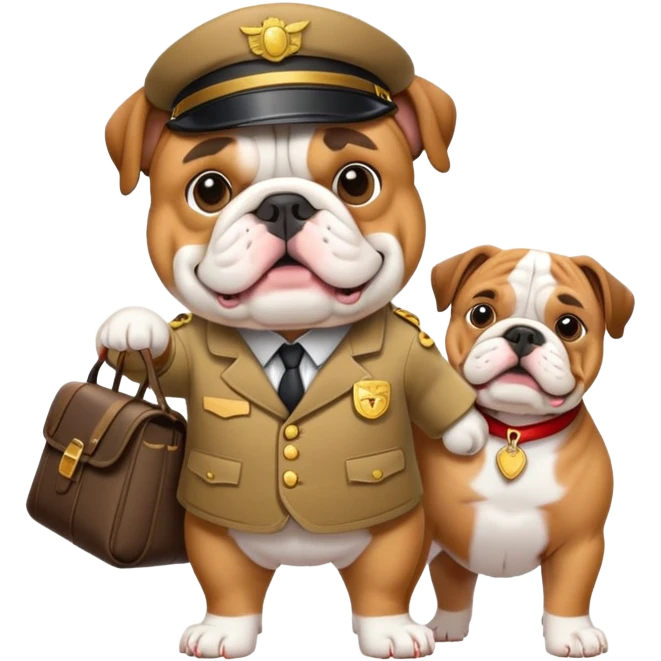 English bulldog postman emoji