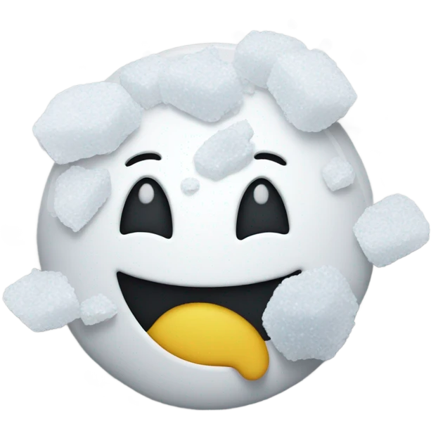 happy face with a pile of salt emoji