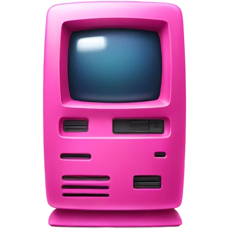 intensive pink color macintosh computer emoji