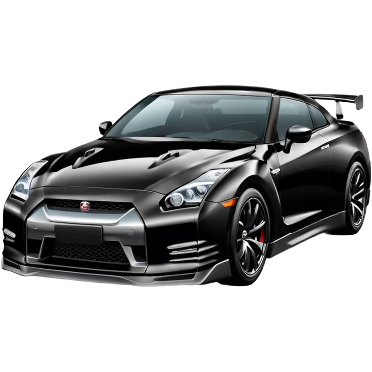 Nissan GTR black  emoji
