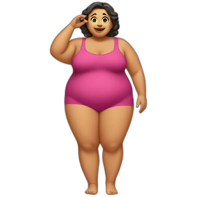 full body 300lb fat woman emoji