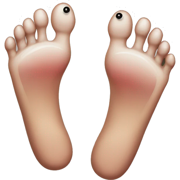 Feet with scary teeth emoji