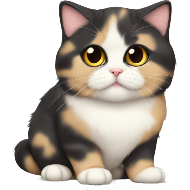 Cute-chubby-Persian-kitten-calico emoji