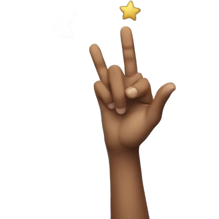 Finger shooting stars emoji