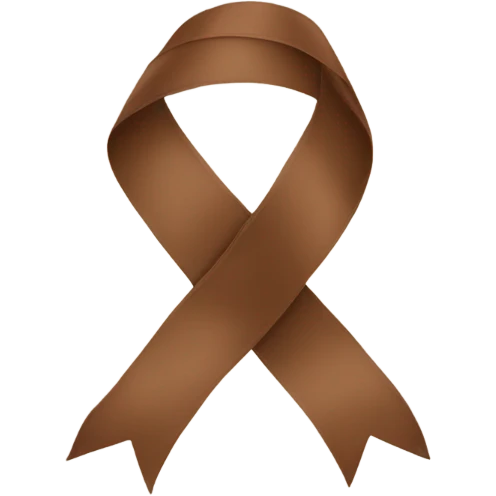brown ribbon emoji