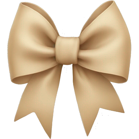 Beige bow emoji