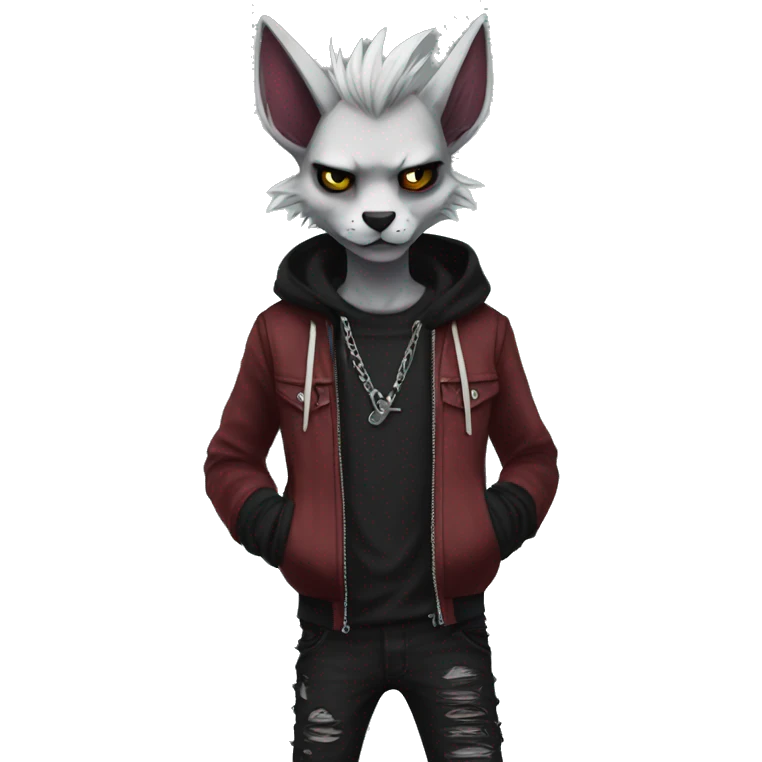  edgy punk anthro vernid full body emoji