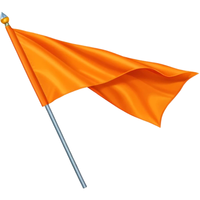 Double triangular orenge Flag emoji