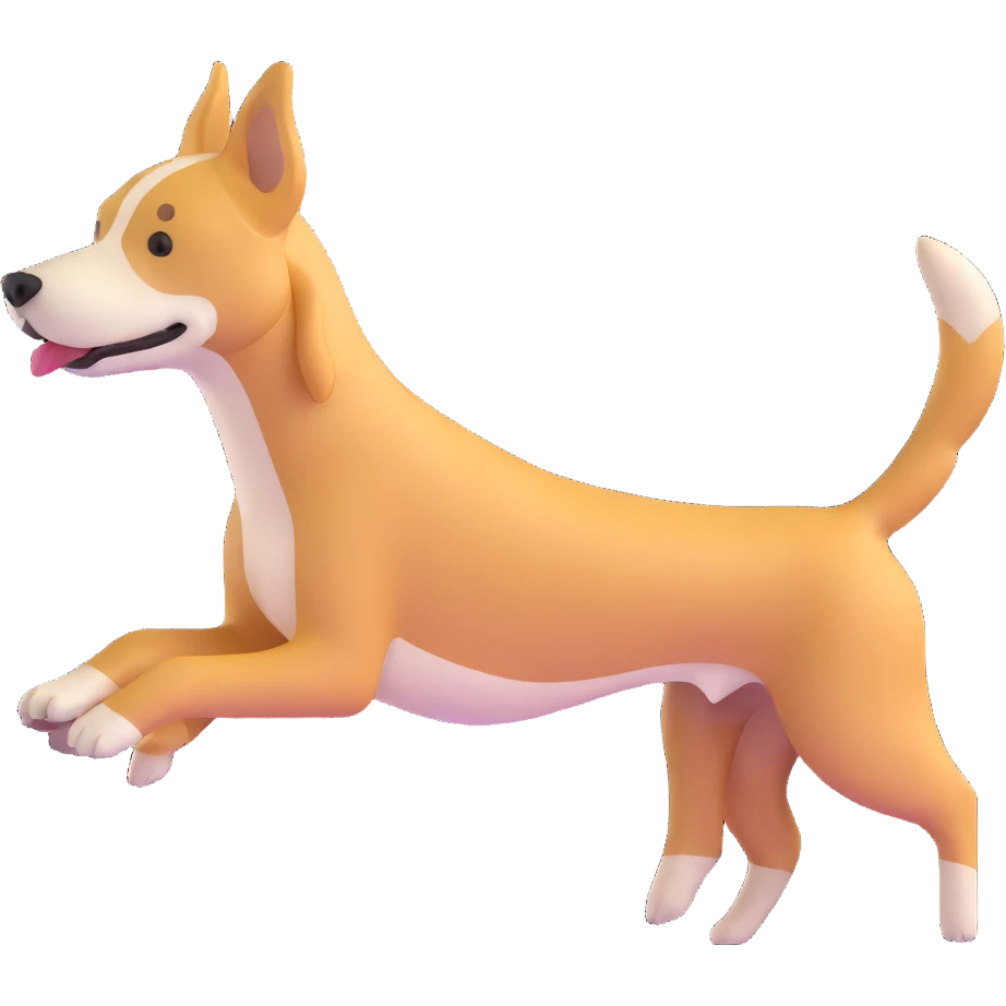 fast running dog emoji