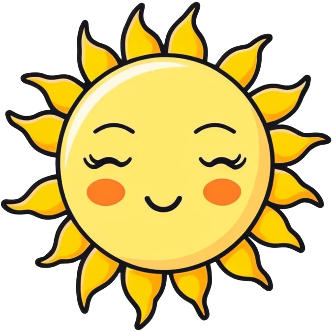 Glitter Vintage Sun  emoji