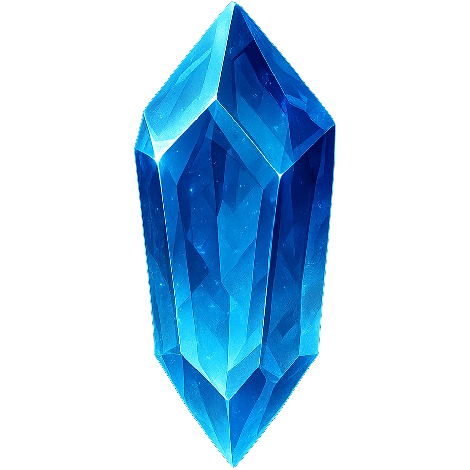 blue crystal, digital illustration emoji