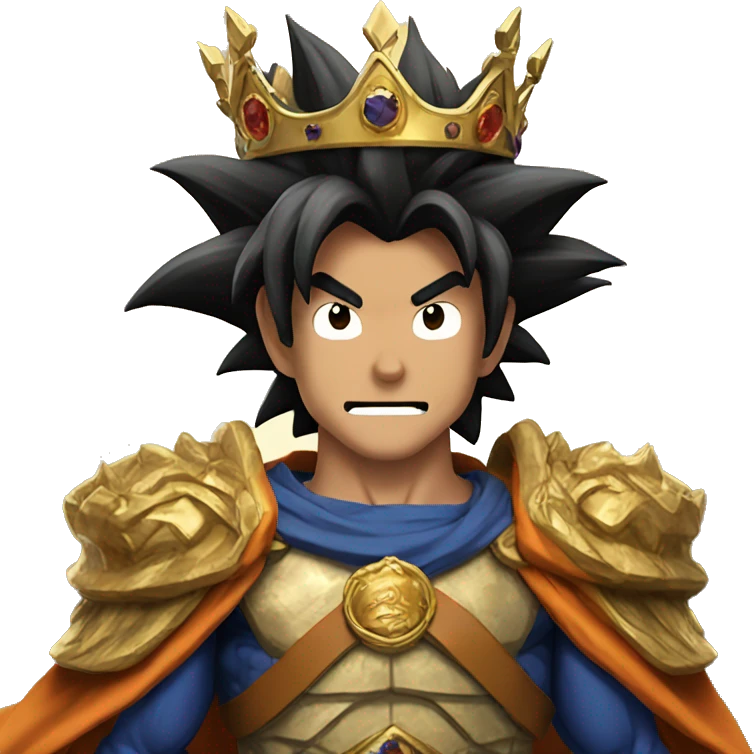 Goku as a king emoji