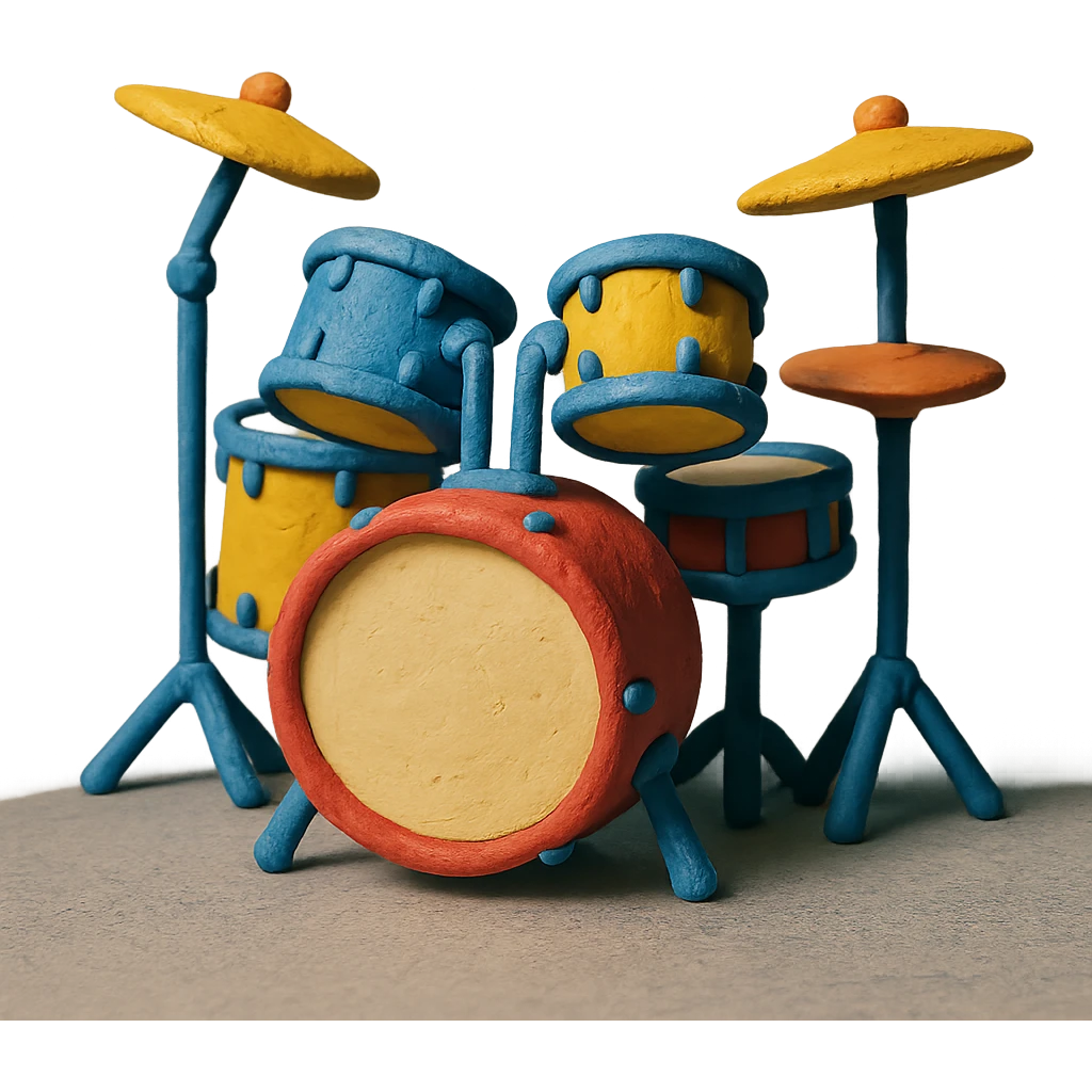 playful colors drum set emoji