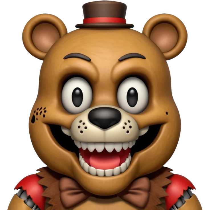 The head of Freddy Fazbear of five nights at Freddy emoji