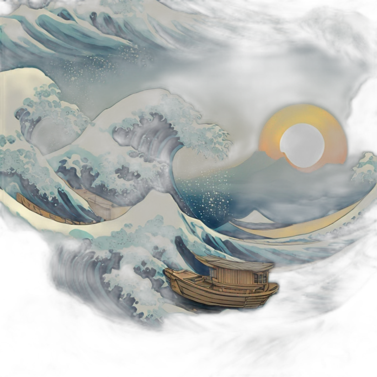 La vague d'Hokusai emoji