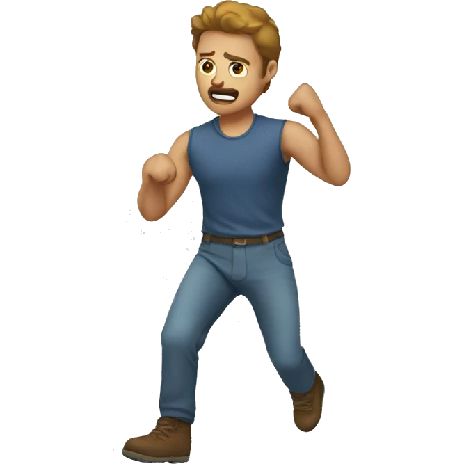 A blow to the leg emoji