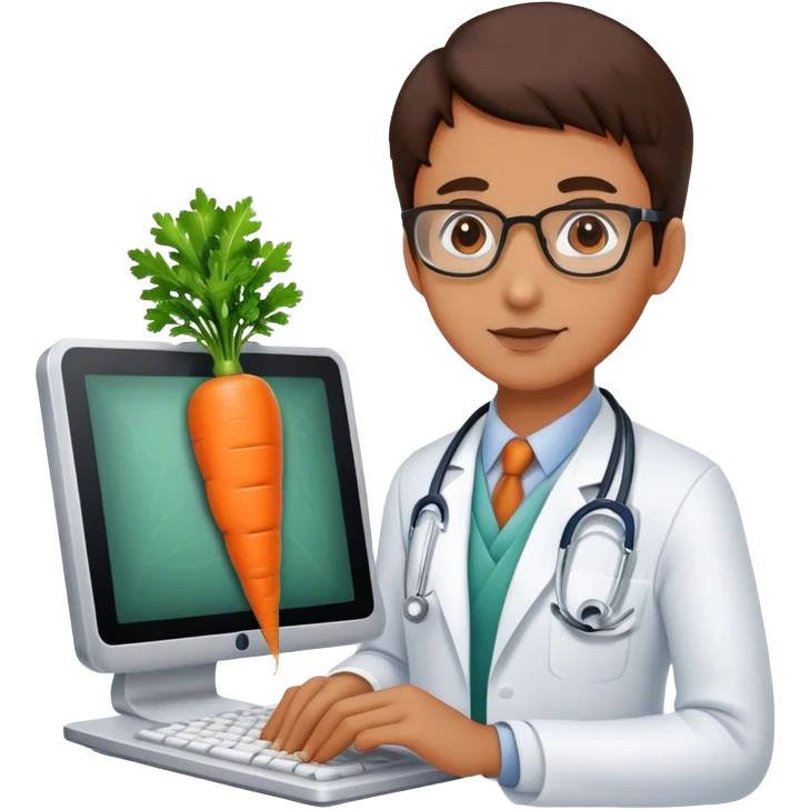 doctor logging into a carrot com emoji