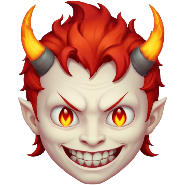 fire hair devil emoji