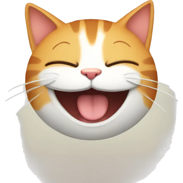 Laugh but cat  emoji