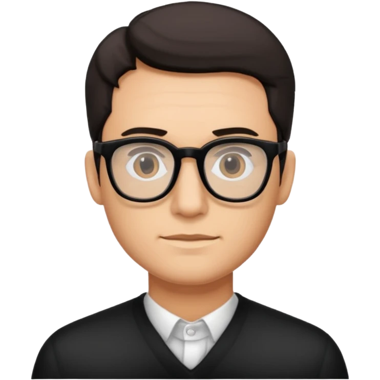 Black Frame Glasses Man emoji