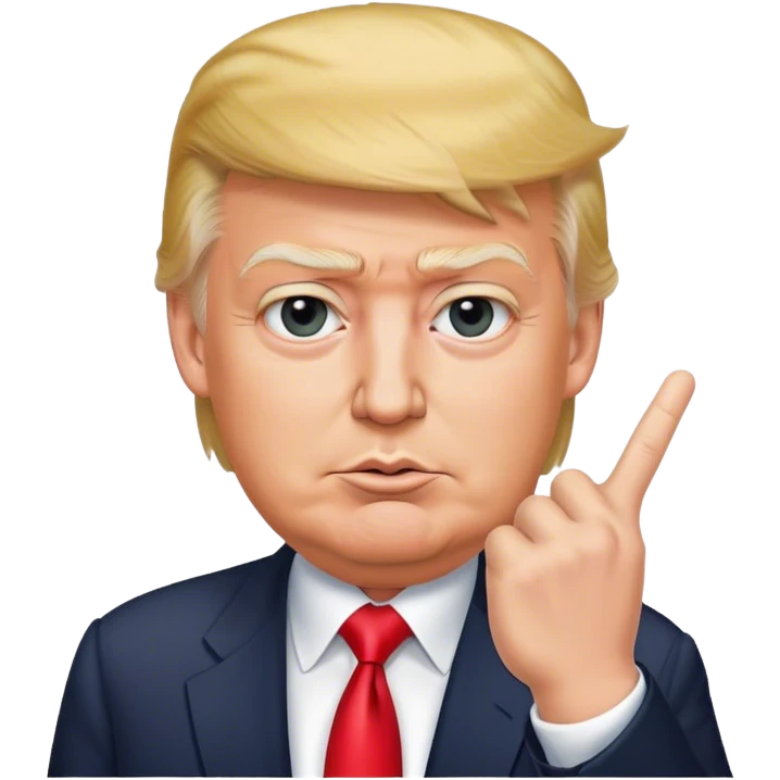 Trump doing his hand gesture emoji