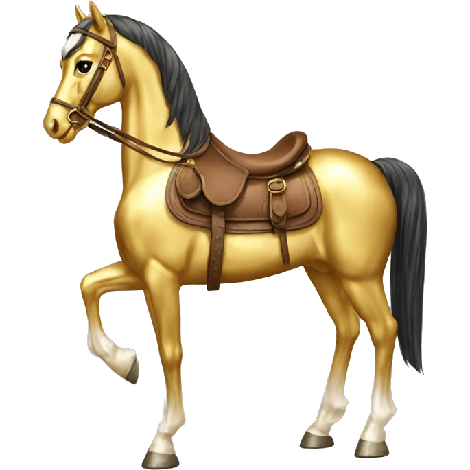 Gilded saddle vintage horse emoji