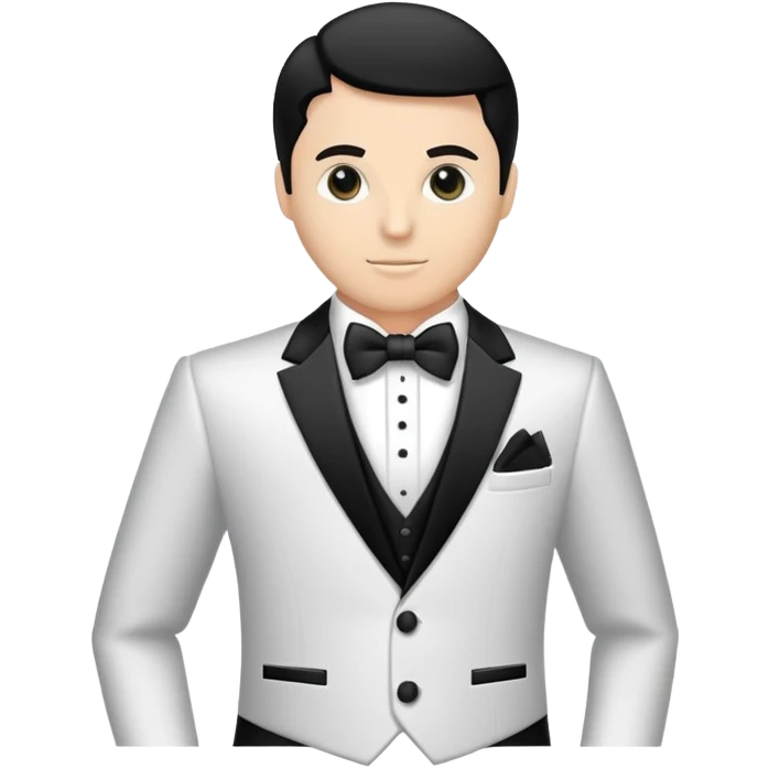 black and white formal tuxedo suit emoji