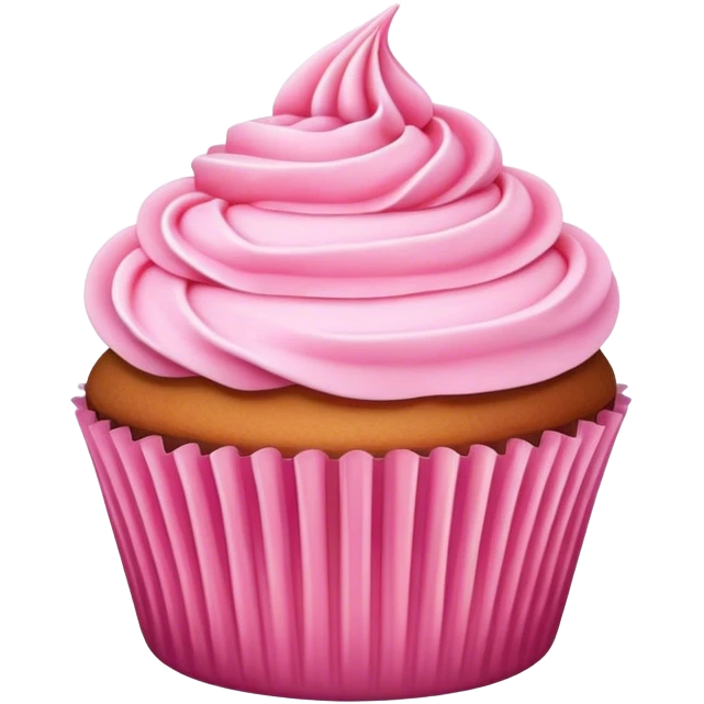 Cupcake with pink icing emoji