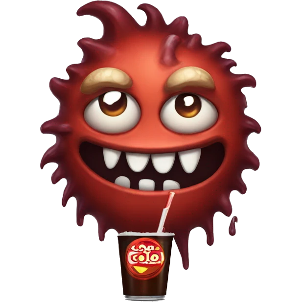 Monster with cola emoji