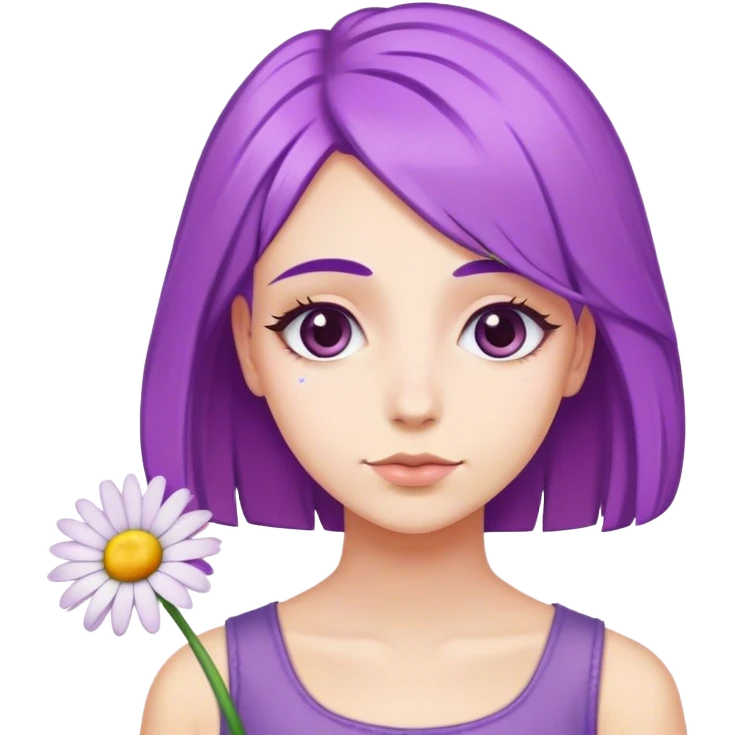 daisy purple pastel  emoji