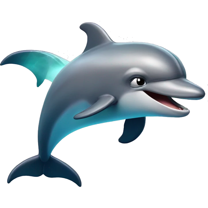 a super shocked dolphin emoji