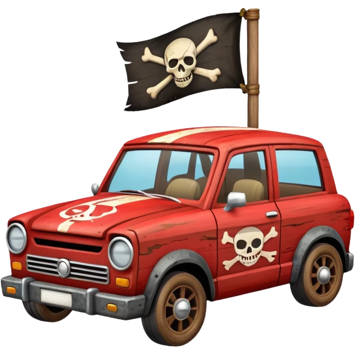 Pirate car emoji