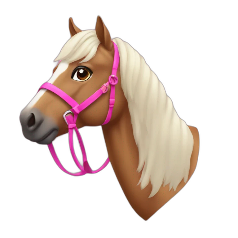caballo con lazo rosa emoji